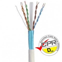 CAS/LFTP-C6DCA / Cable FTP Categoría 6 LSZH blanco   Cu  (305m)