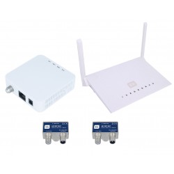 KIT-IPAC / Kit para extensión IPTV+WiFi dual por coaxial EK