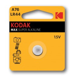 Pila A76-LR44 / Pila alcalina tipo botón A76-LR44 (1,5V) Kodak