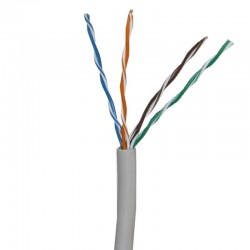 UTP5E-300 / Cable UTP Categoría 5e PVC gris claro  CCA  (305m) Safire