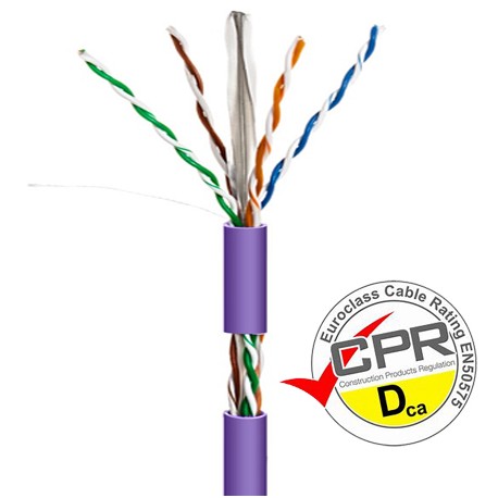 WIR-9049 / Cable UTP Categoría 6 LSZH violeta CCA (305m) Nimo