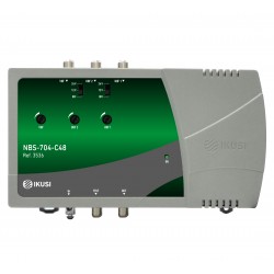 NBS-704-48 / Amplificador banda ancha 3 entradas VHF (22dB) / 2 UHF  (35dB) LTE2 (5G) Ikusi