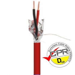 WIR-9155 / Cable alarma incendios 2x1mm Cu rojo (100m) Nimo