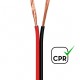 WIR9011 / Cable paralelo bicolor (rojo/negro)  2x0,75mm  (100m)