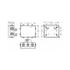 FM3014 / Caja conos LSZH tapa tornillo 1/4 IP55 (235x182x95mm) Famatel