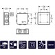 FM3003 / Caja conos LSZH tapa presión IP55 (110x110x50mm) Famatel