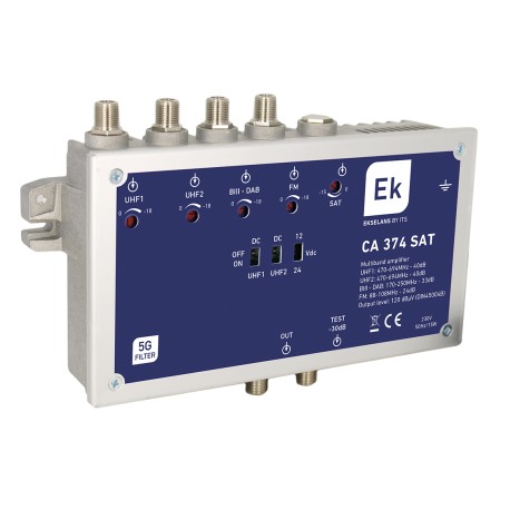CA374-SAT / Central amplificadora alta potencia (TER/SAT) 40dB EK