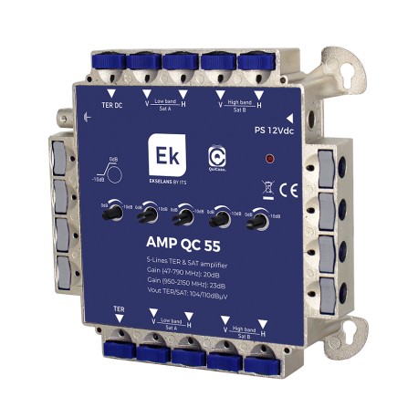 AMP-QC55 / Amplificador multiswitches 5 entradas / 5 salidas EK