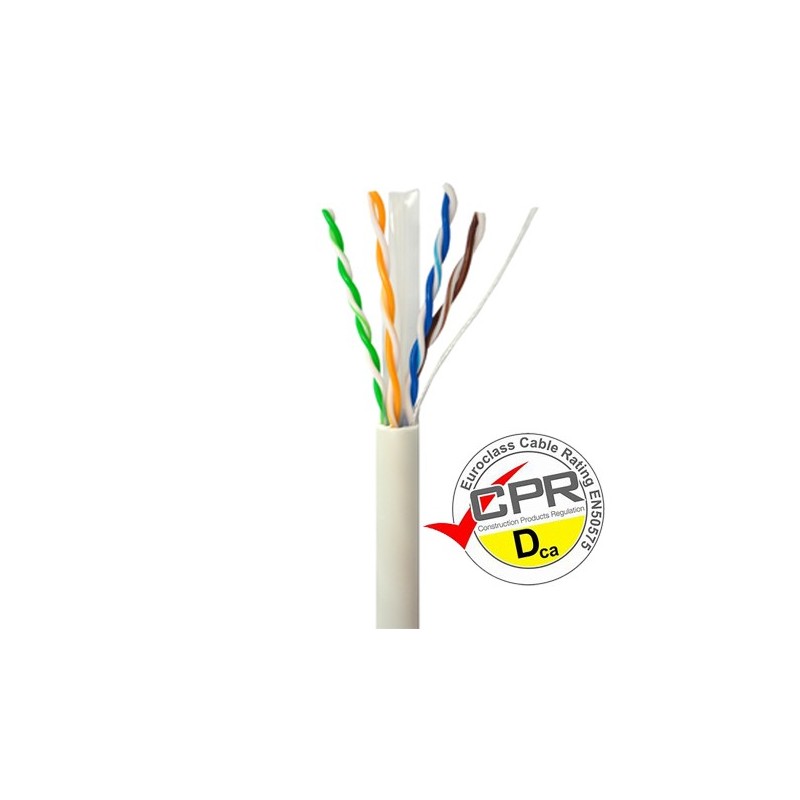 TD-62CUT-D-LBR / Cable UTP Categoría 6 LSZH blanco Dca CCA (305m) Keynet