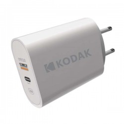 CHARGER-DUAL / Cargador Dual EU USB-A / USB-C (12W) Kodak
