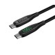 USBC-USBC/LED - Cable carga/datos USB C - USB C (1m) con Display LED Kodak