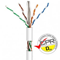WIR-9028 / Cable UTP Categoría 6 LSZH blanco CCA  (100m) Nimo
