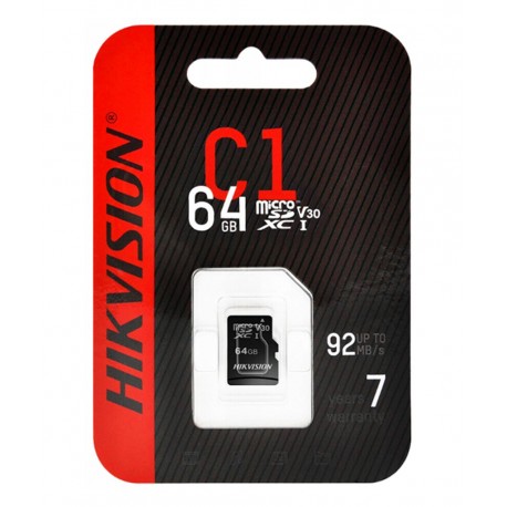 MICROSD-64 / Tarjeta de memoria MicroSD Hikvision  64Gb