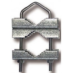 ADM8 / Abrazadera doble dentada para mástil métrica 8 Ferroval