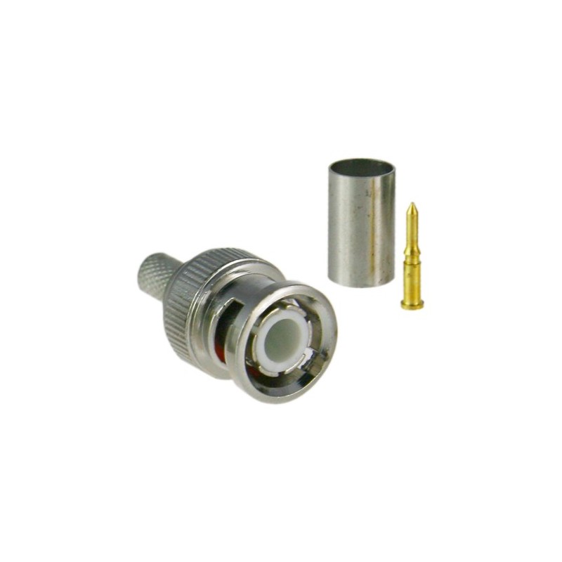 CON110 / Conector BNC macho para crimpar Microcoaxial