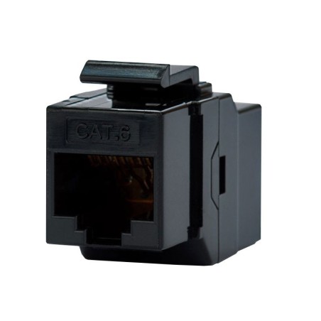 FLC-6U6U-K / Conector modular doble hembra RJ45 UTP Cat6 Keynet
