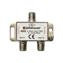 4502 / Distribuidor 2 salidas conector "F" (5-2340MHz) Johansson