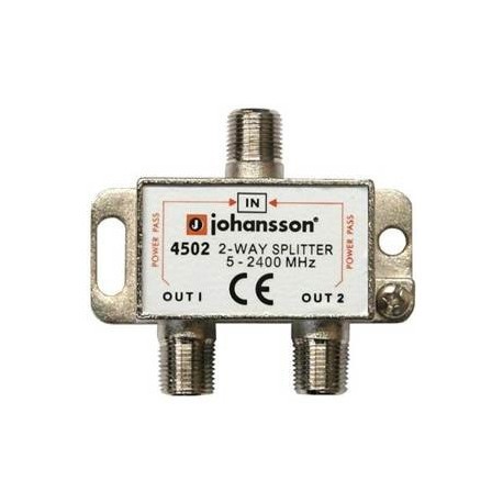4502 / Distribuidor 2 salidas conector "F" (5-2340MHz) Johansson